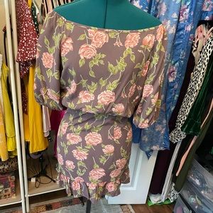 Flynn Skye Off the shoulder brunch dress.